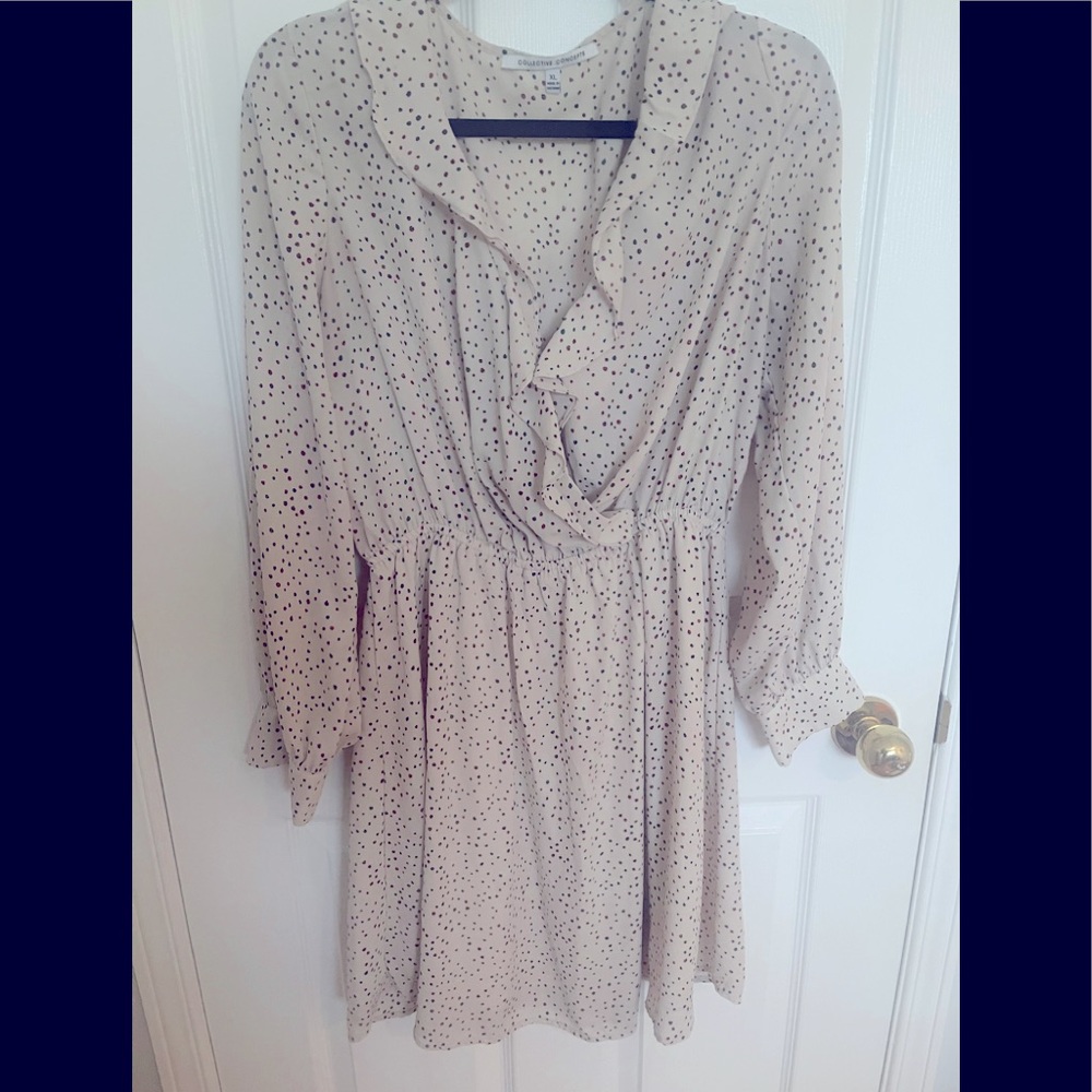 Collective Concepts, v-neck fall/spring dress. Flattering fit and lightweight.